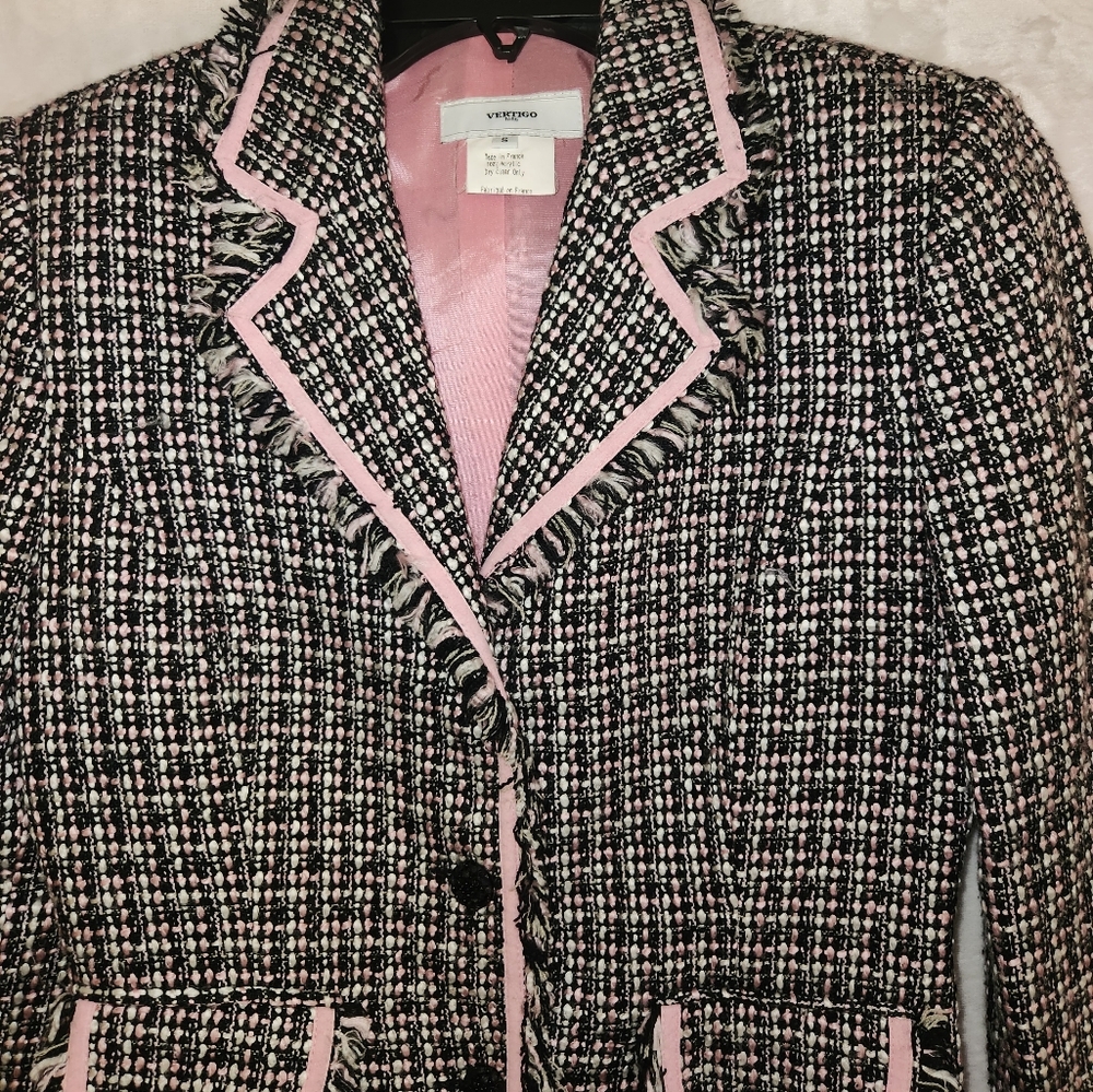 Vertigo Paris Gray and Pink Jacket size Small - Picture 4 of 7